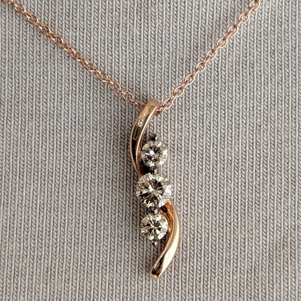 Le Vian Pendant Diamond 1/3 ct 14K Strawberry Rose Gold